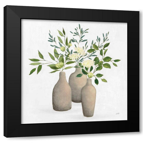 Natural Bouquet II White Black Modern Wood Framed Art Print with Double Matting by Purinton, Julia