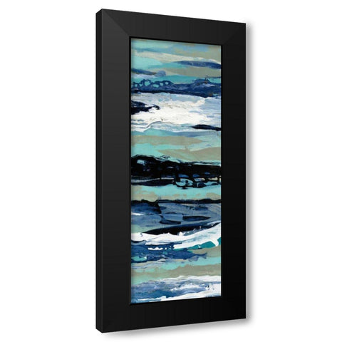 Coastal Sea Foam III Black Modern Wood Framed Art Print with Double Matting by Vassileva, Silvia