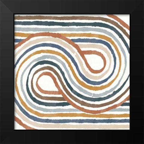 Rainbow Road I Thick Lines Black Modern Wood Framed Art Print by Hershey, Moira