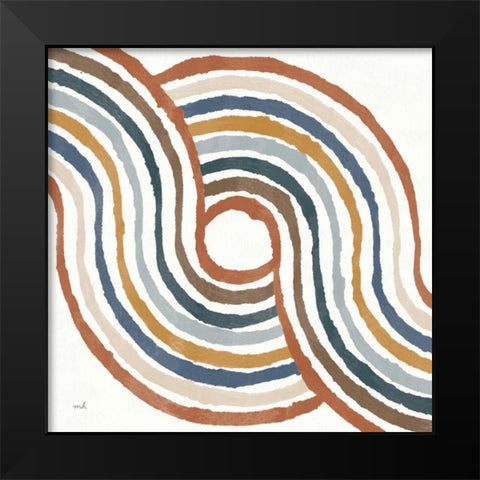 Rainbow Road II Thick Lines Black Modern Wood Framed Art Print by Hershey, Moira