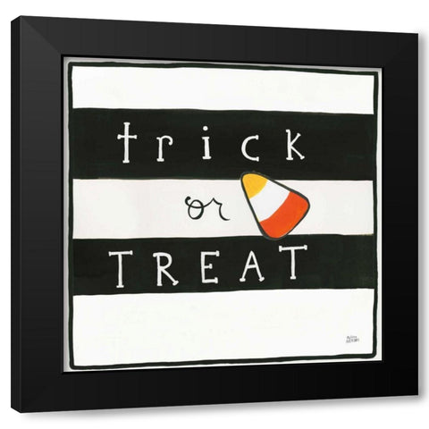 Trick or Treat Black Modern Wood Framed Art Print with Double Matting by Averinos, Melissa
