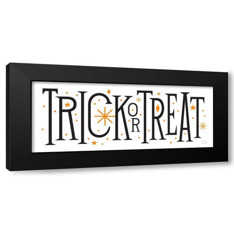 Festive Fun Trick or Treat Black Modern Wood Framed Art Print by Mullan, Michael
