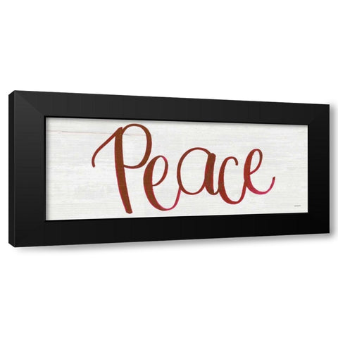 Peace Black Modern Wood Framed Art Print by Jackson, Jenaya