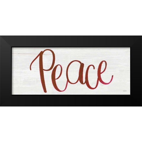 Peace Black Modern Wood Framed Art Print by Jackson, Jenaya
