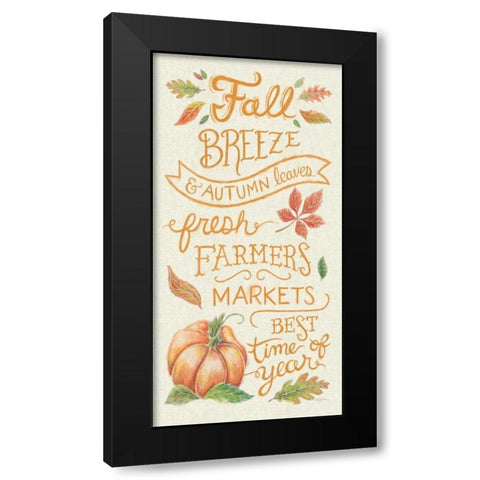 Harvest Chalk X Linen Black Modern Wood Framed Art Print with Double Matting by Urban, Mary