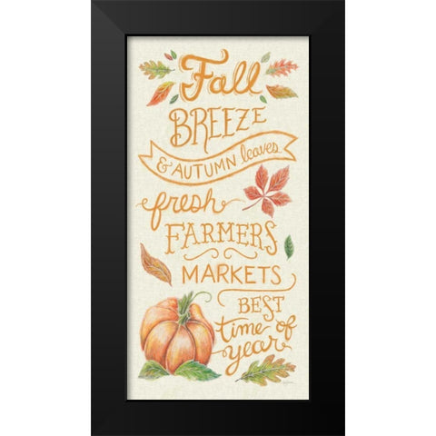 Harvest Chalk X Linen Black Modern Wood Framed Art Print by Urban, Mary