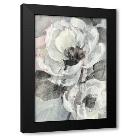 White Delight II Black Modern Wood Framed Art Print with Double Matting by Hristova, Albena