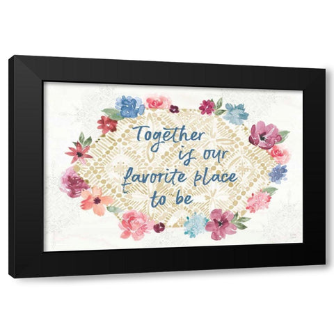 Naturally Inspired I Black Modern Wood Framed Art Print by June, Dina