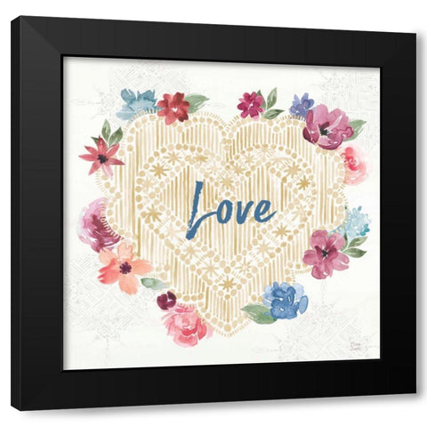 Naturally Inspired II Black Modern Wood Framed Art Print with Double Matting by June, Dina