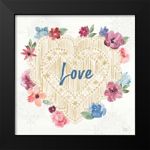 Naturally Inspired II Black Modern Wood Framed Art Print by June, Dina