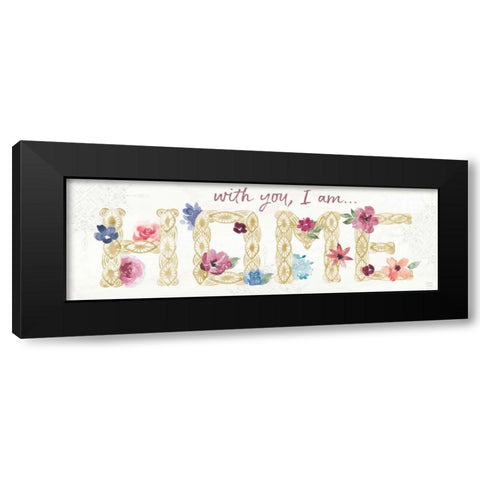 Naturally Inspired V Black Modern Wood Framed Art Print by June, Dina