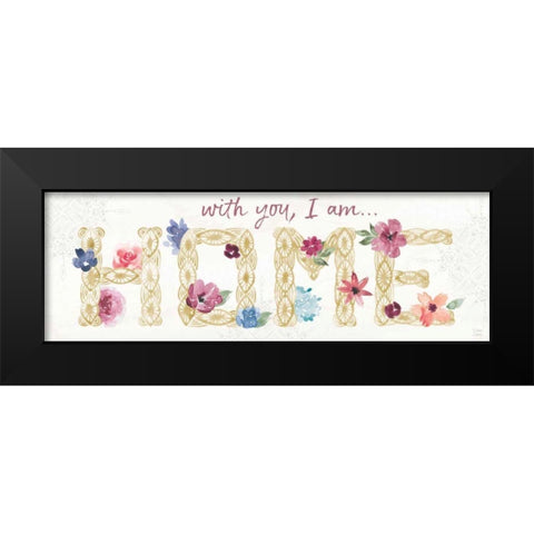 Naturally Inspired V Black Modern Wood Framed Art Print by June, Dina