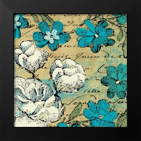 Poetique II Black Modern Wood Framed Art Print by Pela