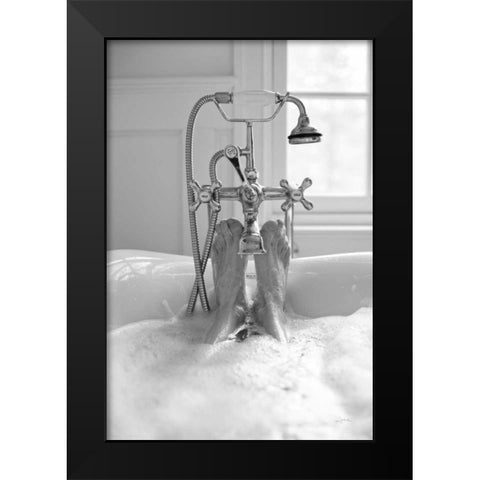 Bubble Bath I Black Modern Wood Framed Art Print by Aledanda
