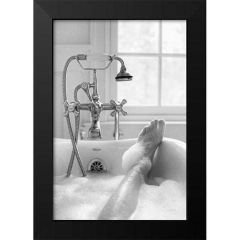 Bubble Bath II Black Modern Wood Framed Art Print by Aledanda