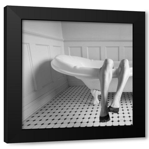 Legs Black Modern Wood Framed Art Print by Aledanda