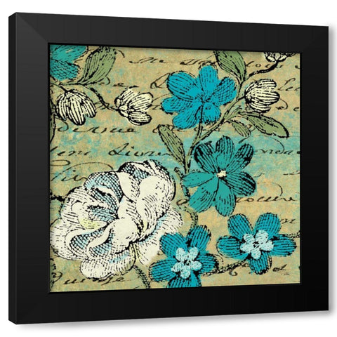 Poetique III Black Modern Wood Framed Art Print by Pela