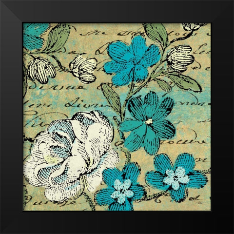 Poetique III Black Modern Wood Framed Art Print by Pela