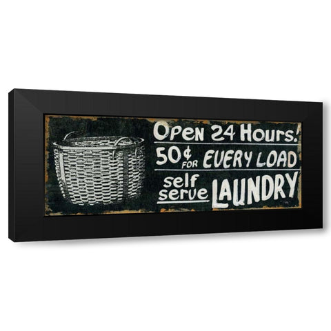 Vintage Sign II Black Modern Wood Framed Art Print with Double Matting by Pela