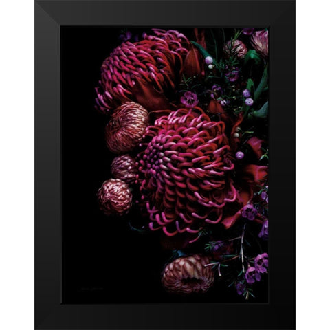 Waratah Bouquet Black Modern Wood Framed Art Print by Catterall, Elise