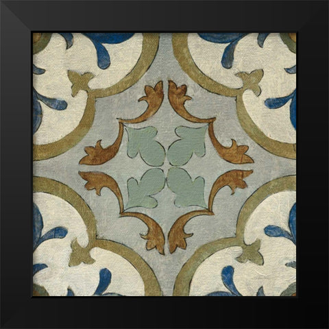Old World Tile VIII Black Modern Wood Framed Art Print by Vassileva, Silvia