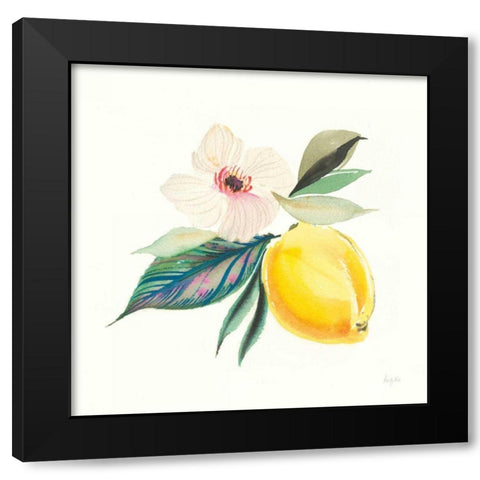 Citrus Summer III Black Modern Wood Framed Art Print with Double Matting by Rice, Kristy