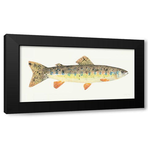 Angling in the Stream III Black Modern Wood Framed Art Print with Double Matting by Prahl, Courtney