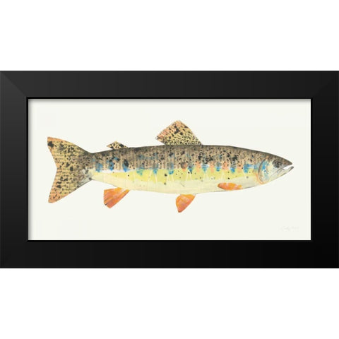 Angling in the Stream III Black Modern Wood Framed Art Print by Prahl, Courtney