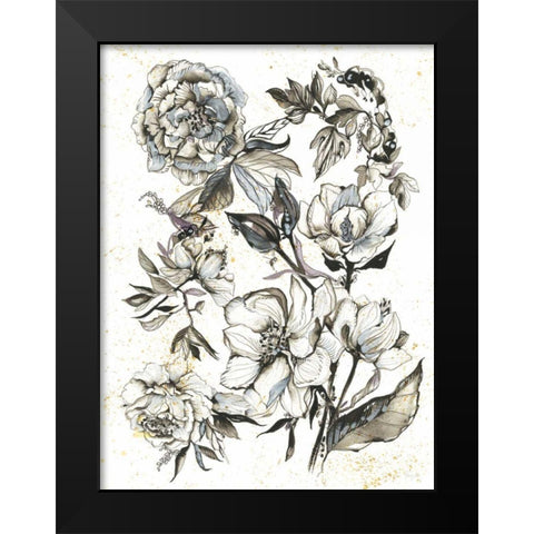 Elegance I Black Modern Wood Framed Art Print by Rice, Kristy