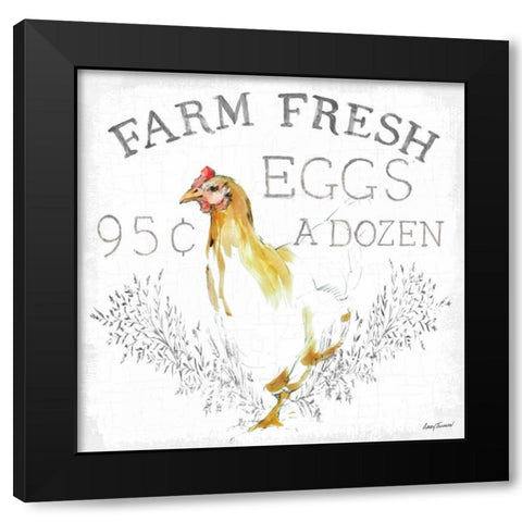 Farm Fresh enamel Black Modern Wood Framed Art Print by Tillmon, Avery