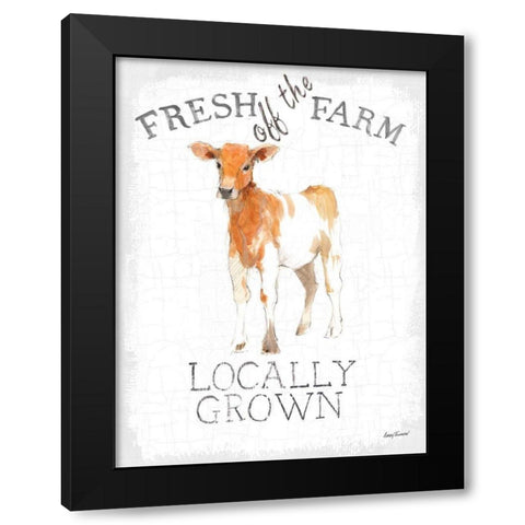 Fresh off the Farm enamel Black Modern Wood Framed Art Print with Double Matting by Tillmon, Avery