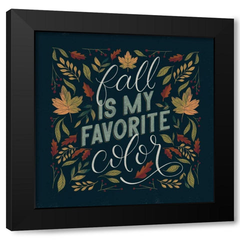 Autumn Sayings I Black Modern Wood Framed Art Print with Double Matting by Thorns, Becky
