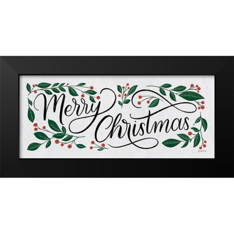 Christmas Sayings I Crop Black Modern Wood Framed Art Print by Thorns, Becky