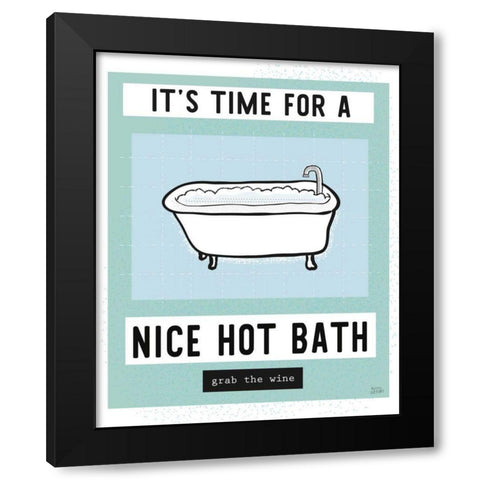 Hot Bath Black Modern Wood Framed Art Print by Averinos, Melissa