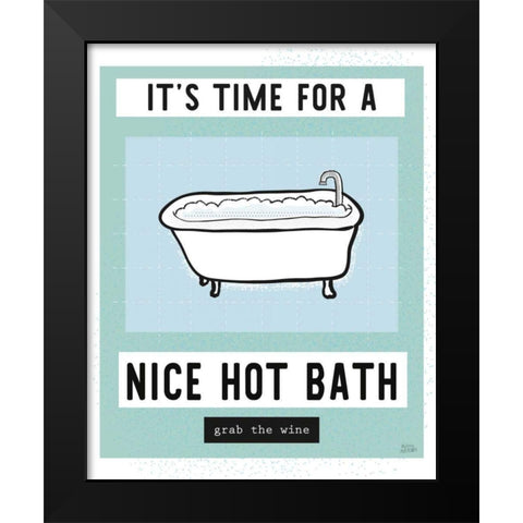 Hot Bath Black Modern Wood Framed Art Print by Averinos, Melissa