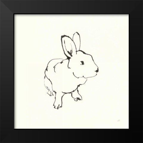 Line Bunny II Black Modern Wood Framed Art Print by Paschke, Chris