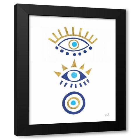 Evil Eye I Black Modern Wood Framed Art Print with Double Matting by Hershey, Moira