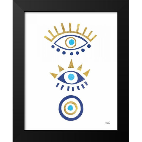 Evil Eye I Black Modern Wood Framed Art Print by Hershey, Moira