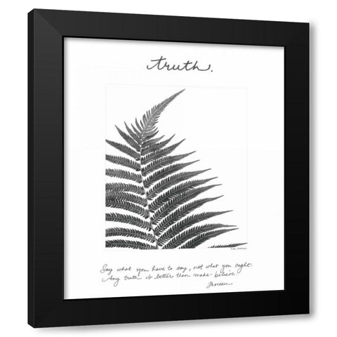 Truth Black Modern Wood Framed Art Print by Van Swearingen, Debra