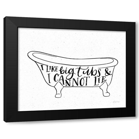 Bathroom Puns I Black Modern Wood Framed Art Print with Double Matting by Thorns, Becky