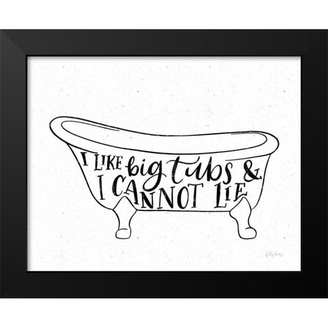 Bathroom Puns I Black Modern Wood Framed Art Print by Thorns, Becky