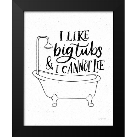 Bathroom Puns II Black Modern Wood Framed Art Print by Thorns, Becky