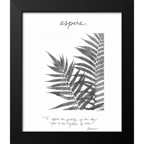 Aspire Black Modern Wood Framed Art Print by Van Swearingen, Debra
