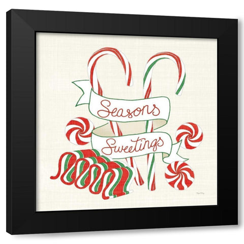 Seasons Sweetings I v2 Black Modern Wood Framed Art Print with Double Matting by DeNeige, Elyse