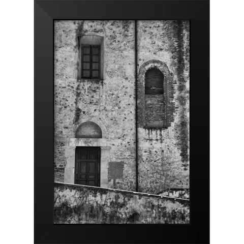 Passing By Black Modern Wood Framed Art Print by Aledanda