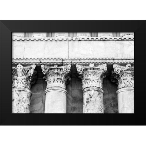 The Pillars Black Modern Wood Framed Art Print by Aledanda