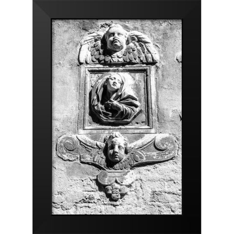 Trio Black Modern Wood Framed Art Print by Aledanda