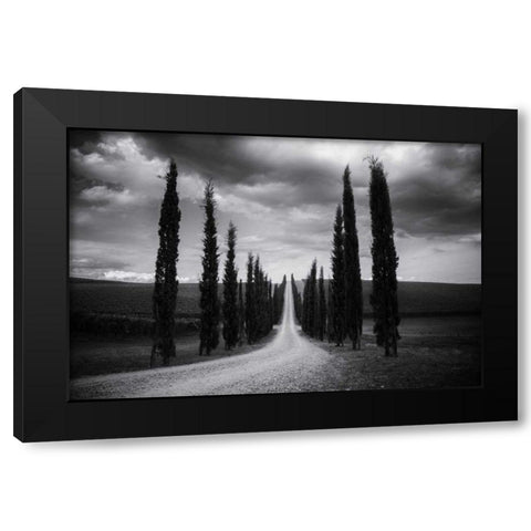 Travelling in Tuscany Black Modern Wood Framed Art Print by Aledanda