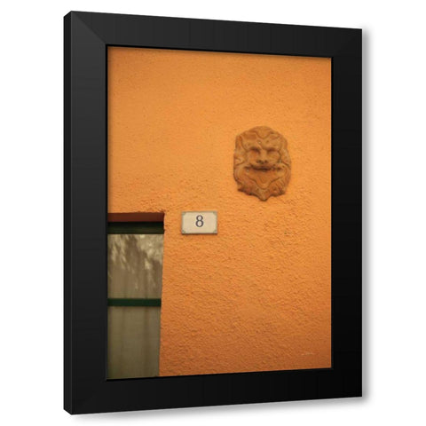 No. 8 Black Modern Wood Framed Art Print by Aledanda