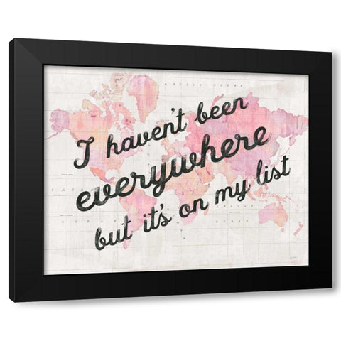 Its on My List Black Modern Wood Framed Art Print by Schlabach, Sue